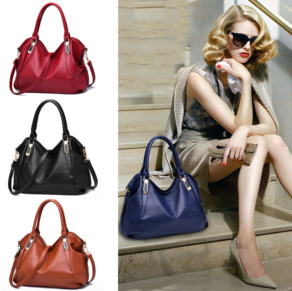 Women Faux Leather Handbags Shoulder Bag Purse Tote Messenger Satchel Crossbody