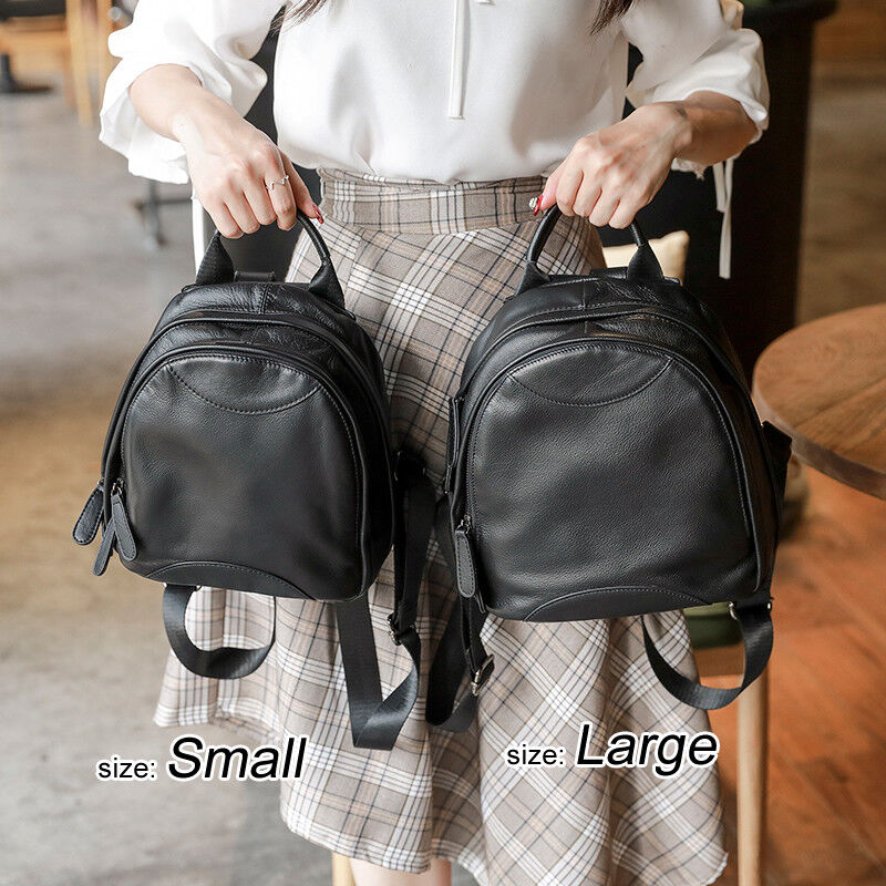 Soft Real Leather Small Backpack Rucksack Daypack Travel bag Purse Bag 2 sizes