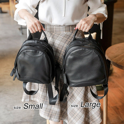 Soft Real Leather Small Backpack Rucksack Daypack Travel bag Purse Bag 2 sizes
