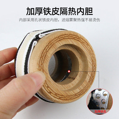 1pc Moxibustion Box Wooden Portable Moxa Pot Smokeless Mugwort Article Tool 艾灸艾条