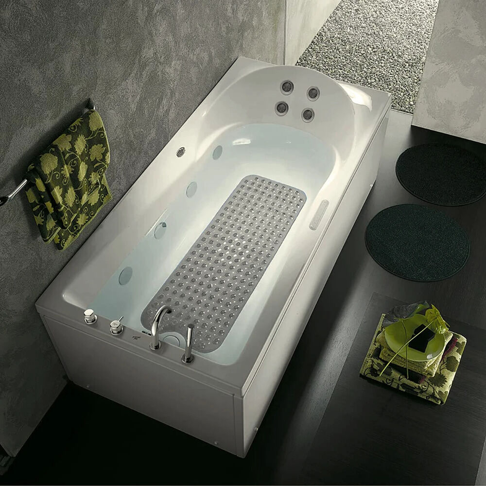 Bathtub Mats PVC Large Bathroom Safety Shower Non-Slip Suction Cups Pad 40x100cm