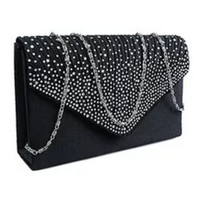 Shoulder Bag Masonry Ladies Satin Clutch Shiny Handbag Wedding Bag Fashion Women