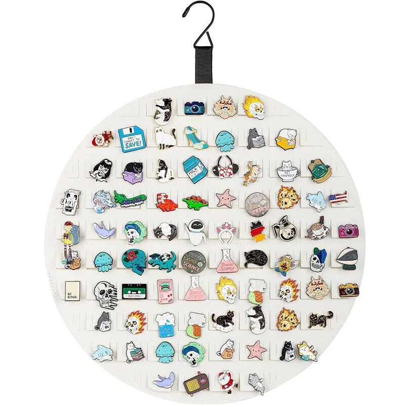 Jewelry Storage Bag 40cm Round Felt Brooch Badge Earring Display Board Organizer