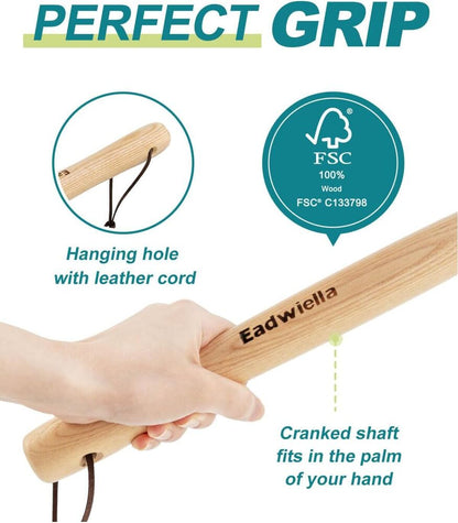 Versatile Hoe and Cultivator Garden Tool Wooden Handle Double Sided Digging