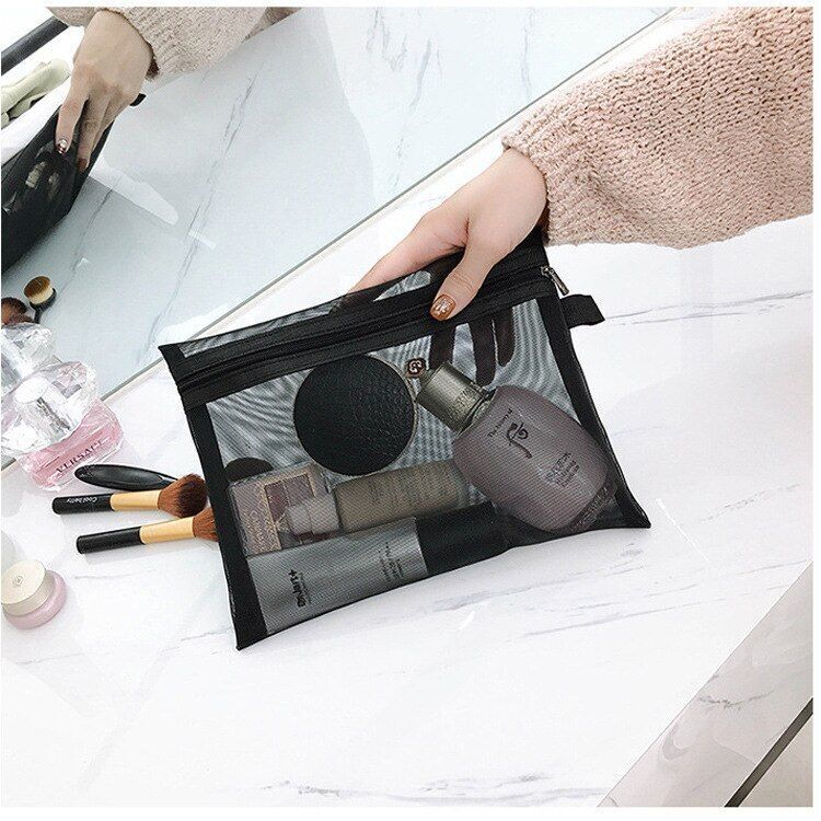 Mesh Cosmetic Bag Portable Lipstick Bag Makeup Bag Makeup Pouch Toiletry Purse