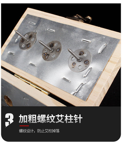 Wooden Moxibustion Box Portable Moxa Column Wormwood Fumigation Massage Tool 艾灸