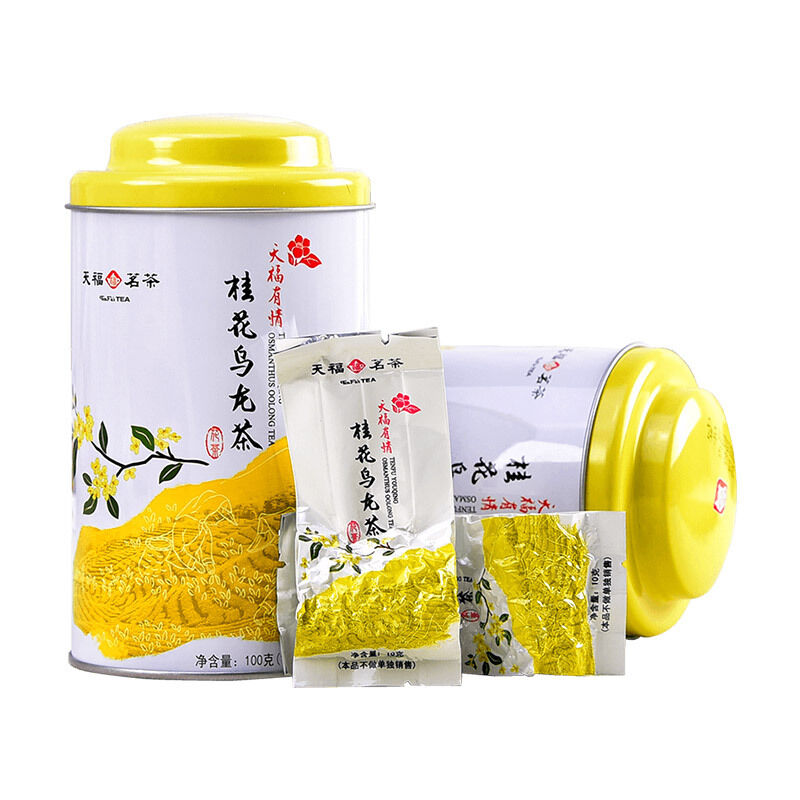 天福茗茶 桂花乌龙茶100g/罐 Chinese Tea Osmanthus Oolong Tea乌龙茶茶叶浓香桂花花茶 烏龍茶華人功夫茶scented Tea