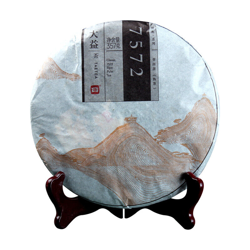 357g Top-grade Classic 7572 Ripe Pu'er Tea TAETEA Menghai Dayi Puer Tea Cake