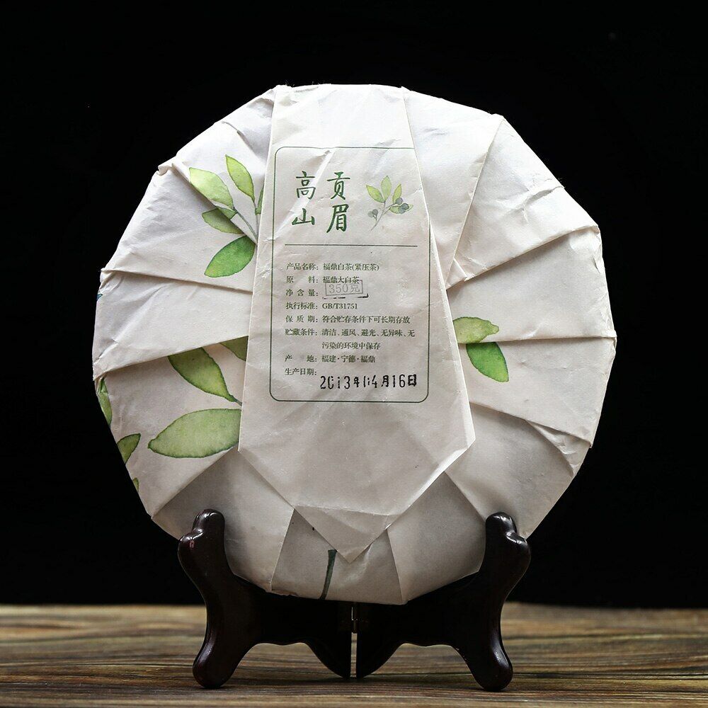 2013 Fuding High Mountain White Tea Gong Mei Tribute Eyebrow Cake 350g Shoumei