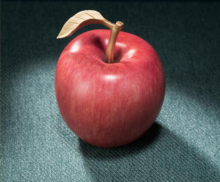 All copper ornaments, auspicious apple handicraft decorations