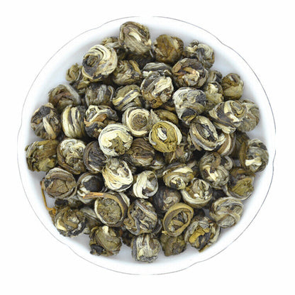 Premium Jasmine Dragon Pearl Loose Leaf Chinese Green Tea Hand Rolled Balls