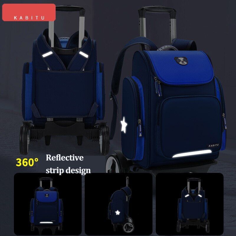 Student School Bag Backpack Bag School Backpack Wheeled Bag Trolley Wheels