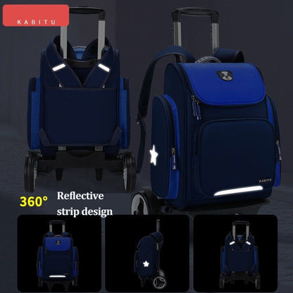 Student School Bag Backpack Bag School Backpack Wheeled Bag Trolley Wheels