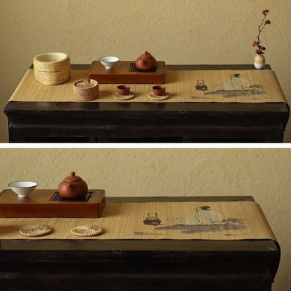 Bamboo Tea Table Mats|Bamboo Table Runner|Table Cloth|Kung Fu Tea Mats