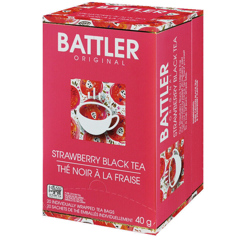 BATTLER Sri Lanka Ceylon Black Tea, Green Tea, Fruit Tea Multi-Flavor 20Pc/ Box