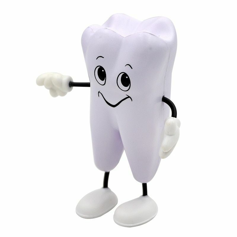 Dental Teeth Gifts Dentistry Tooth Shaped Model Squeeze Ball Soft PU Foam 12.5cm