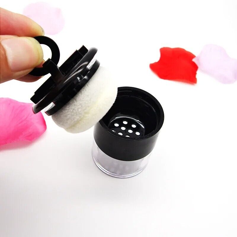Powder Jar 10g Miniature Plastic W/ Sifter Empty Face Loose Makeup Blusher Cases