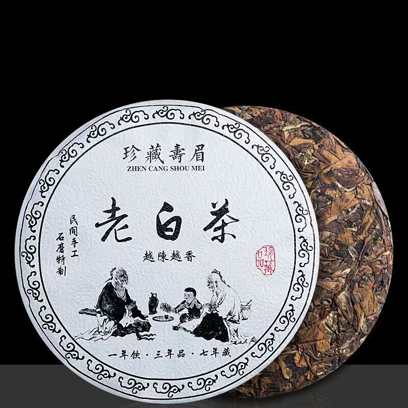 350g Organic Old White Tea Cake Fuding Shoumei White Tea Weight Loss Chinese Tea