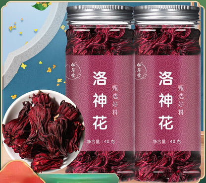 80g Rosehip and Hibiscus Flower Tea with Dried Roses In Tin Can 40g*2
