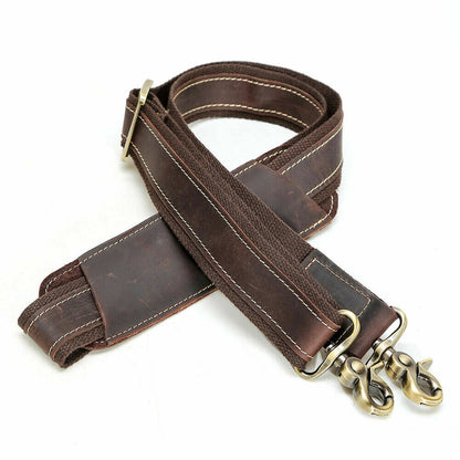 Genuine Leather Replacement Shoulder Strap for Briefcase Luggage Messenger Bag