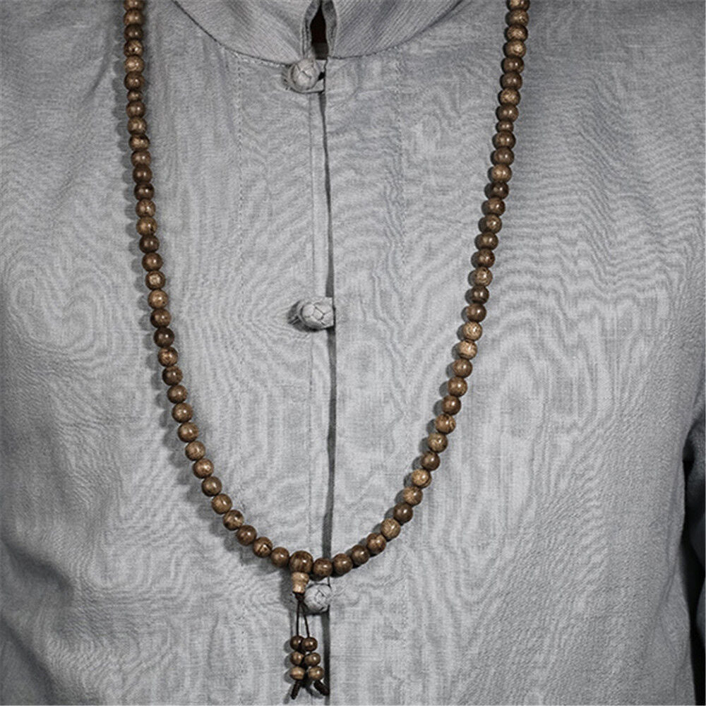 Bracelet/Necklace Vietnam Agarwood Mala Buddhism 108 Meditation 8mm
