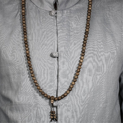 Bracelet/Necklace Vietnam Agarwood Mala Buddhism 108 Meditation 8mm