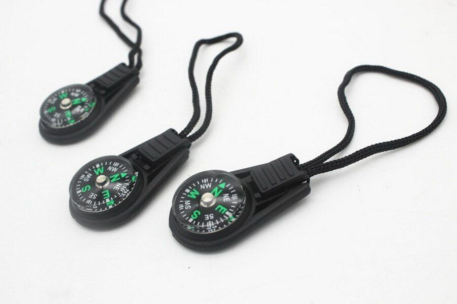 1000pcs New Pull Mini Compass Backpack Bag Strap Charm Outdoor Sport Hiking Tool