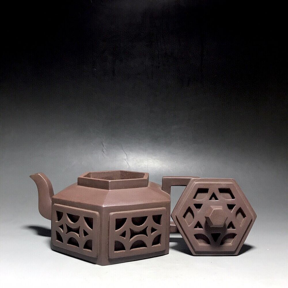 vintage chinese yixing purple clay teapot zisha ceremony teaware collection rare