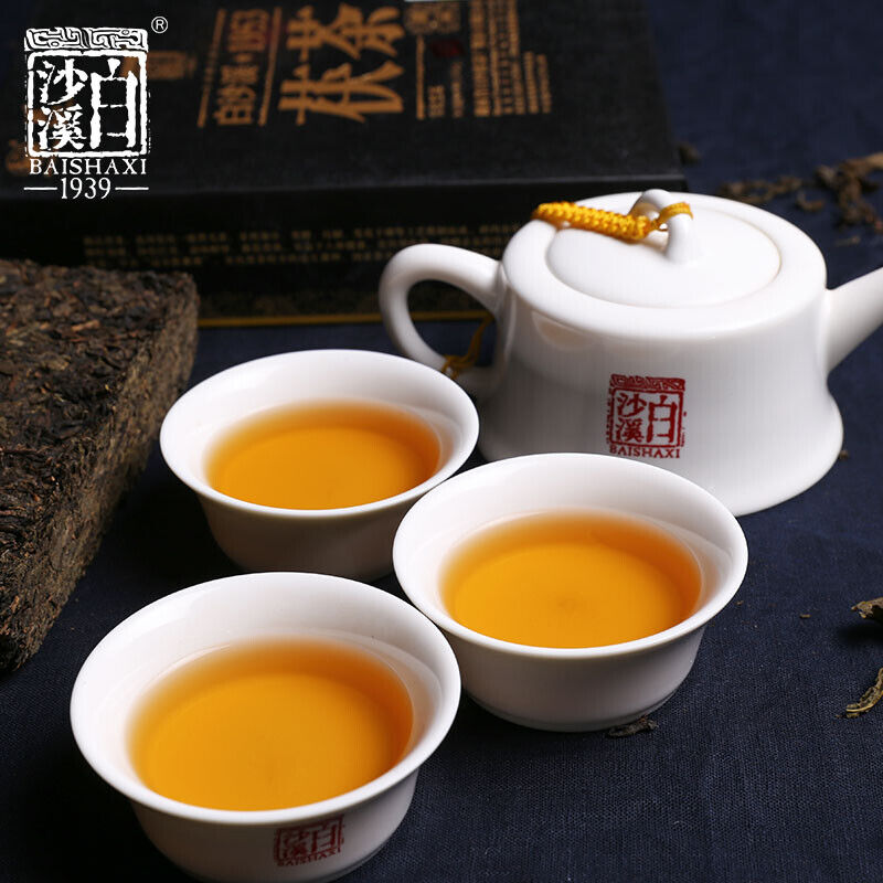 Yupin Fuzhuan Fu Tea * Anhua Baishaxi 1953 Royal Fu Cha Dark Tea Brick Tea 318g