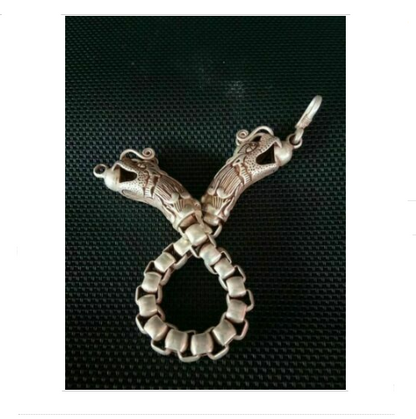 Collectible Chinese Tibet Silver Bangle Handwork Auspicious Dragon Bracelet
