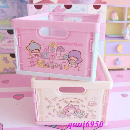 Kuromi Cinnamoroll Hello Kitty My Melody Foldable Storage Box Cube Organizer