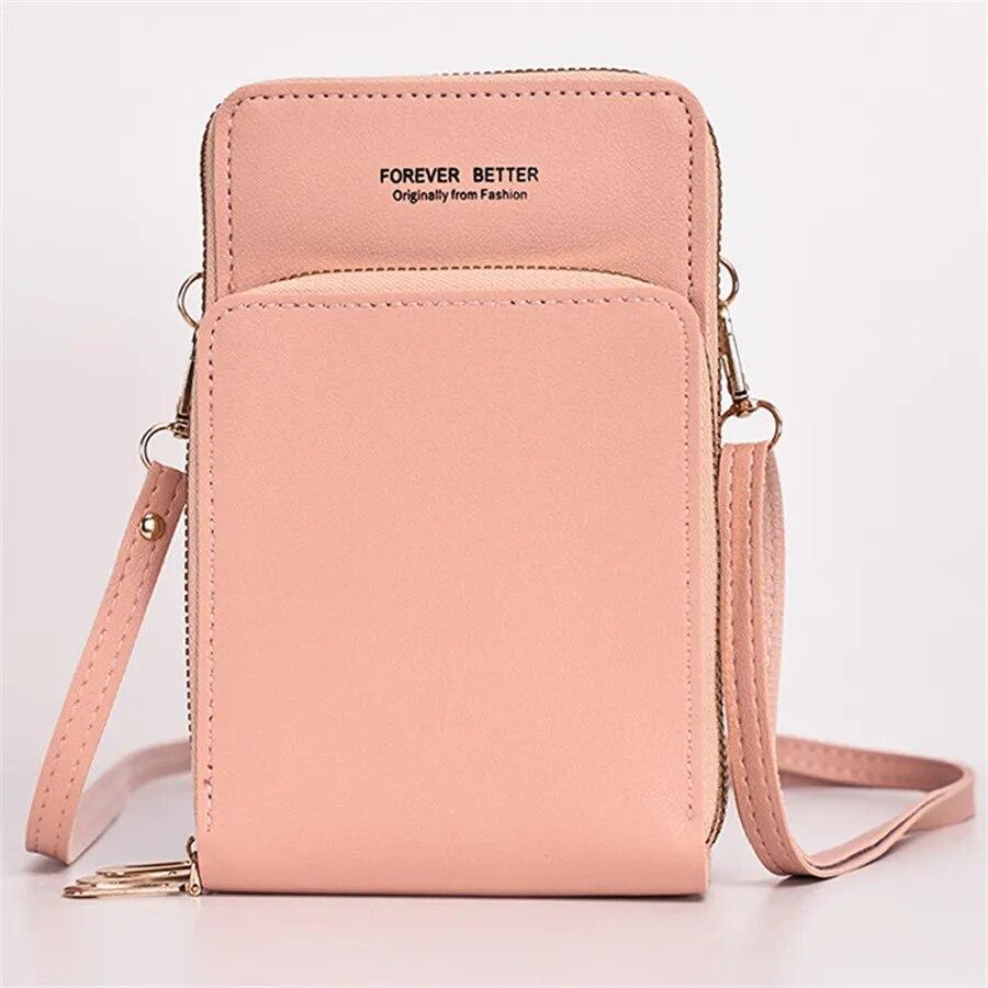 Women Touch Screen RFID Crossbody Cell Phone Bag Wallet Pouch Shoulder Purse