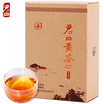 Premium Hunan Jun Shan Huang Cha Pressed Nuggets China Junshan Yellow Tea 100g