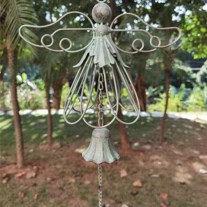 Angel Wind Chimes Iron Retro Decorative Bell Hanging Home Garden Courtyard Decor