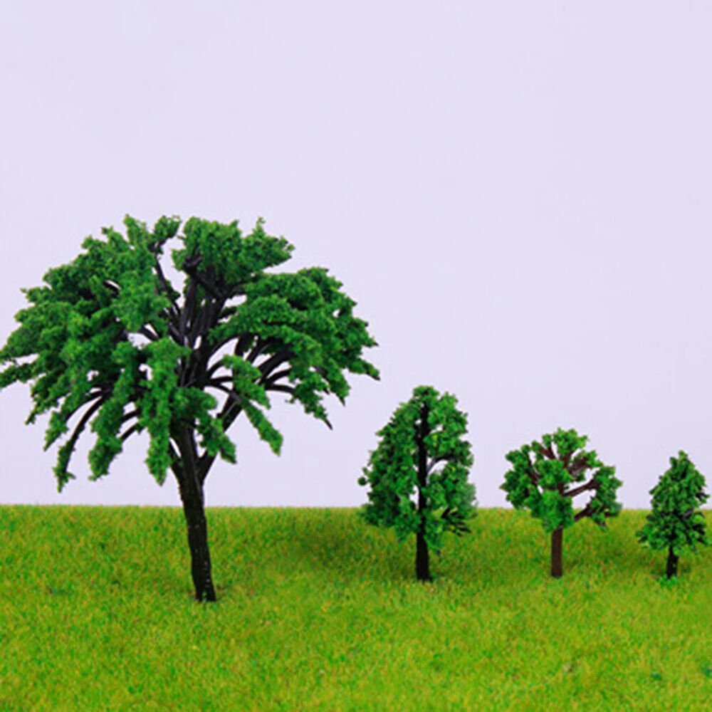 Artificial Miniature Tree 50Pcs Plastic Train Model Scenery Railroad Decorations