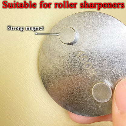 Magnetic Knife Holder Ceramic 240~1200 Grit Whetstone Sharpener Disc Accessories