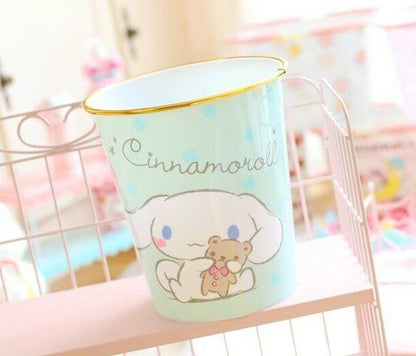 Cute Cinnamoroll Kitchen Bedroom Home Trash Can Waste Garbage Bin Wastebaskets