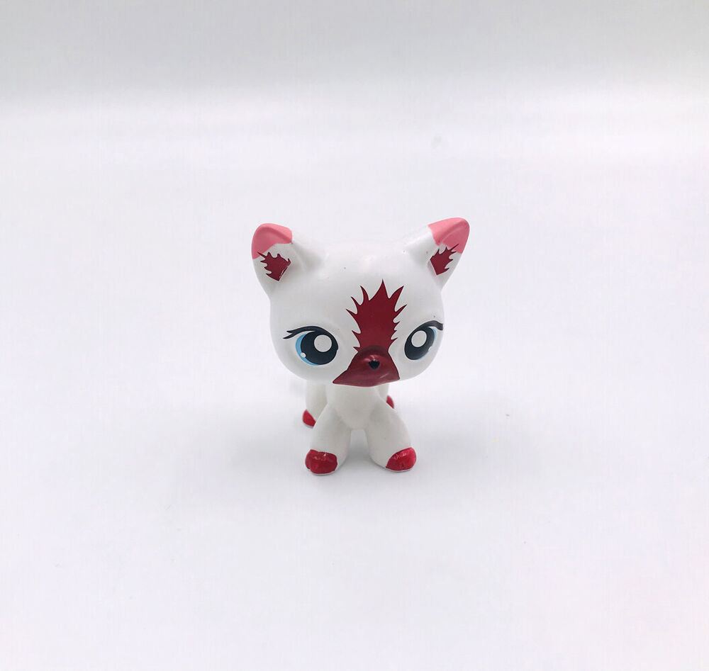 Mini Pet Shop OOAK Animal Spot Toys White Blue Eye German Shepherd Cat LPS #391
