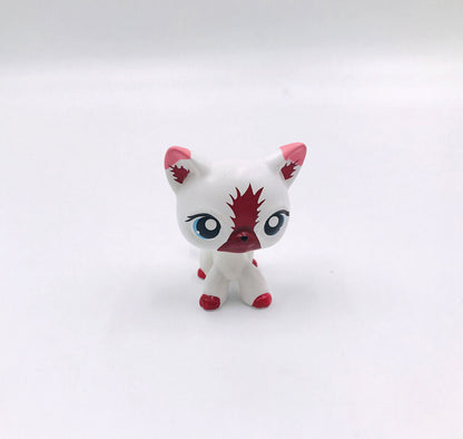 Mini Pet Shop OOAK Animal Spot Toys White Blue Eye German Shepherd Cat LPS #391