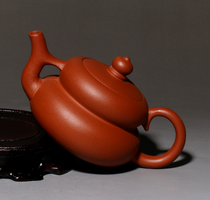 Authentic Yixing handmade purple clay teapot gourd teapot 180ml