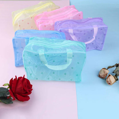 Clear Transparent Plastic PVC Travel Makeup Bag Cosmetic Toiletry Zip Pouch-ca