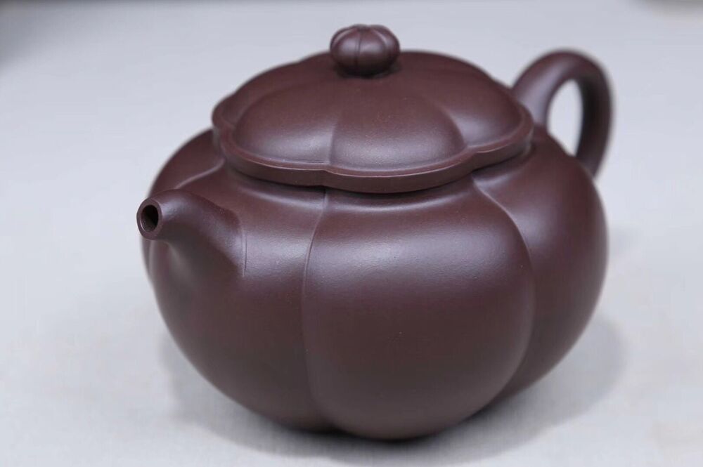 370cc chinese Yixing Handmade Zisha Purple clay Teapot LiuBan JinHua Hu Tea Pot