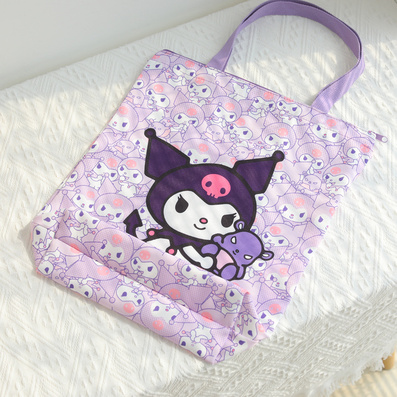 Cute My Melody Kuromi Cinnamoroll Hello Kitty Handbag Tote Canvas Storage Bag