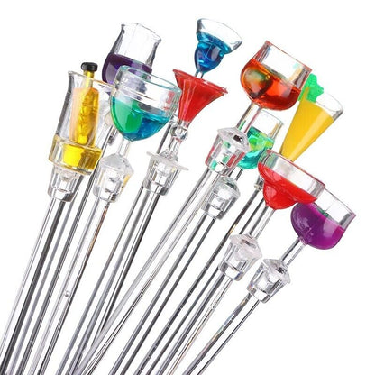 Cocktail Stirrer 5Pcs Acrylic Coffee Mixer Beverage Stick Blender Bar Tools 23cm