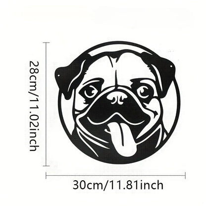 CIFBUY Pug Metal Wall Decoration, Pug Metal Wall Art, Pug Metal Wall Name Sign