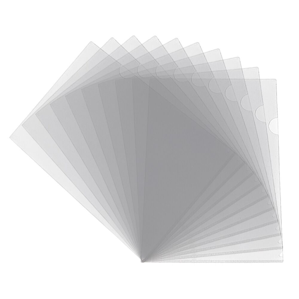 Document Protector 30Pcs A4 PP Plastic Paper Files Clear Cut Flush Folder Sheets