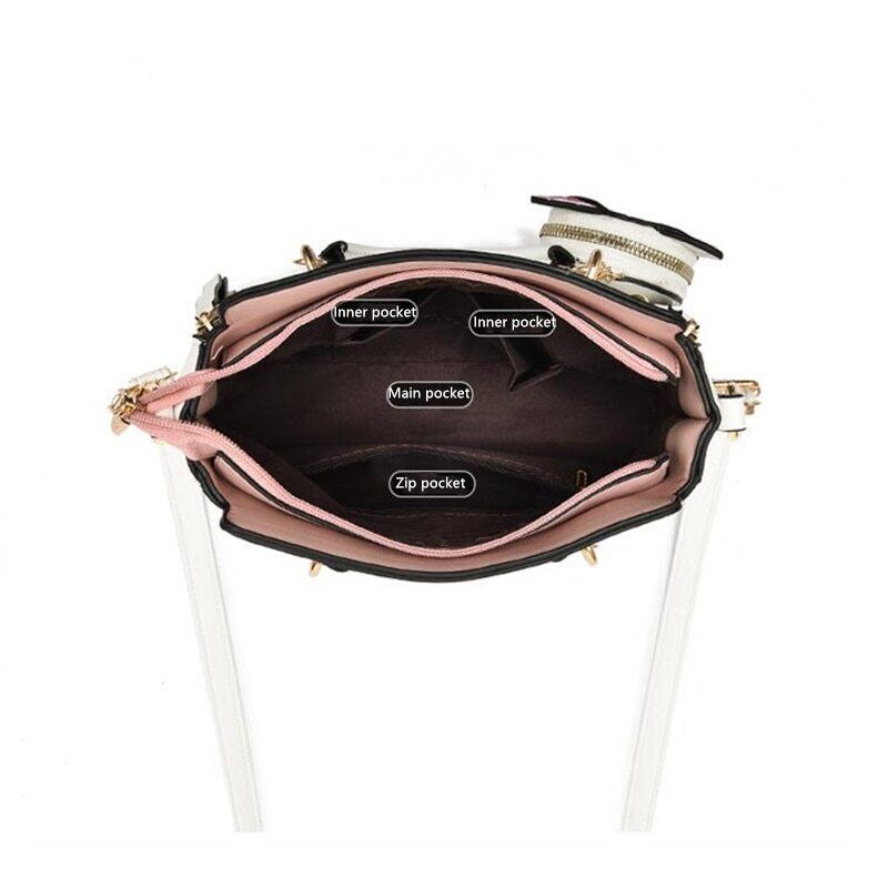 Summer Women Bag Pu Leather Ladies Shoulder Purse Handbag White Shoulder Bag