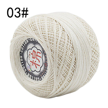 Hot Sale 50g Soft Cotton Thread Yarn Knitting Crochet Lace Embroidery Yarn