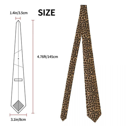 Men Women Neckties Polyester Slim Classic Fashion Animal Leopard Printed 145x8cm