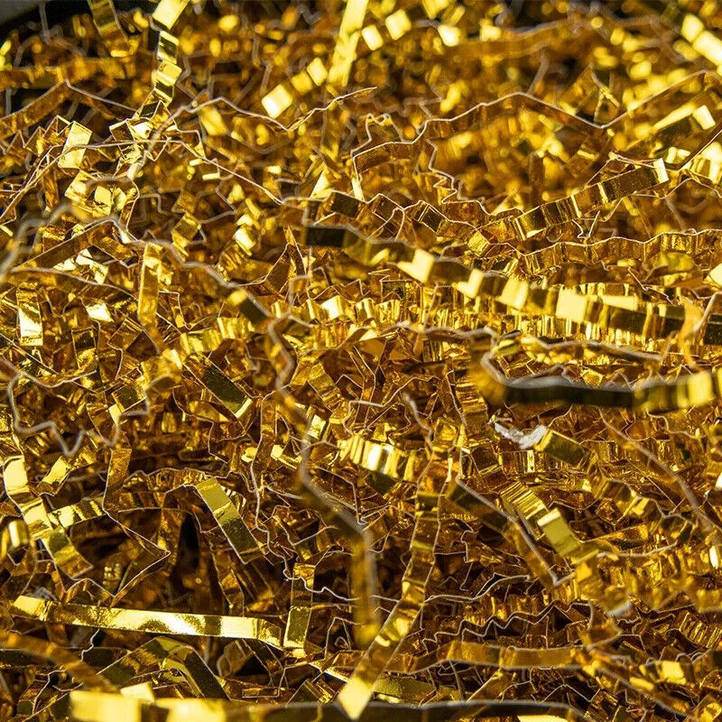 Paper Gift Box Filler Materials Glitter Metal Foils Decor Confetti Shredded 100g